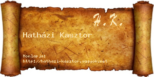 Hatházi Kasztor névjegykártya