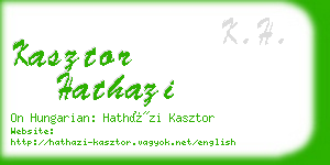 kasztor hathazi business card